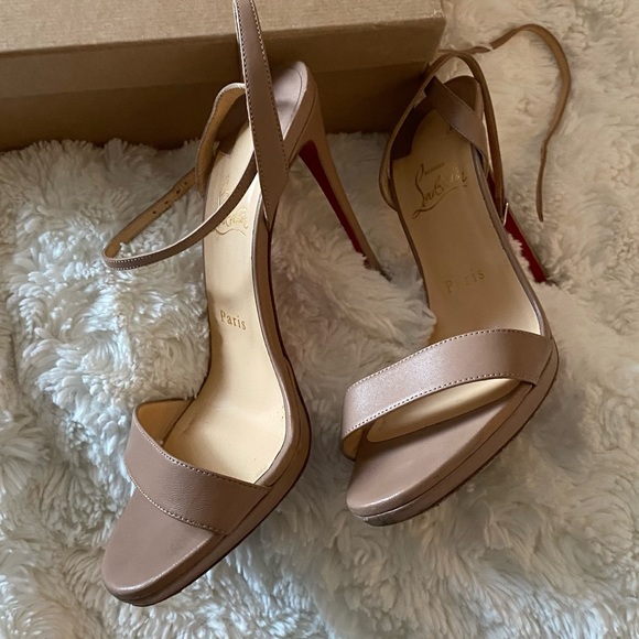 AUTH CHRISTIAN LOUBOUTIN 120 Loubi queen size 38.5 - Picture 7 of 10